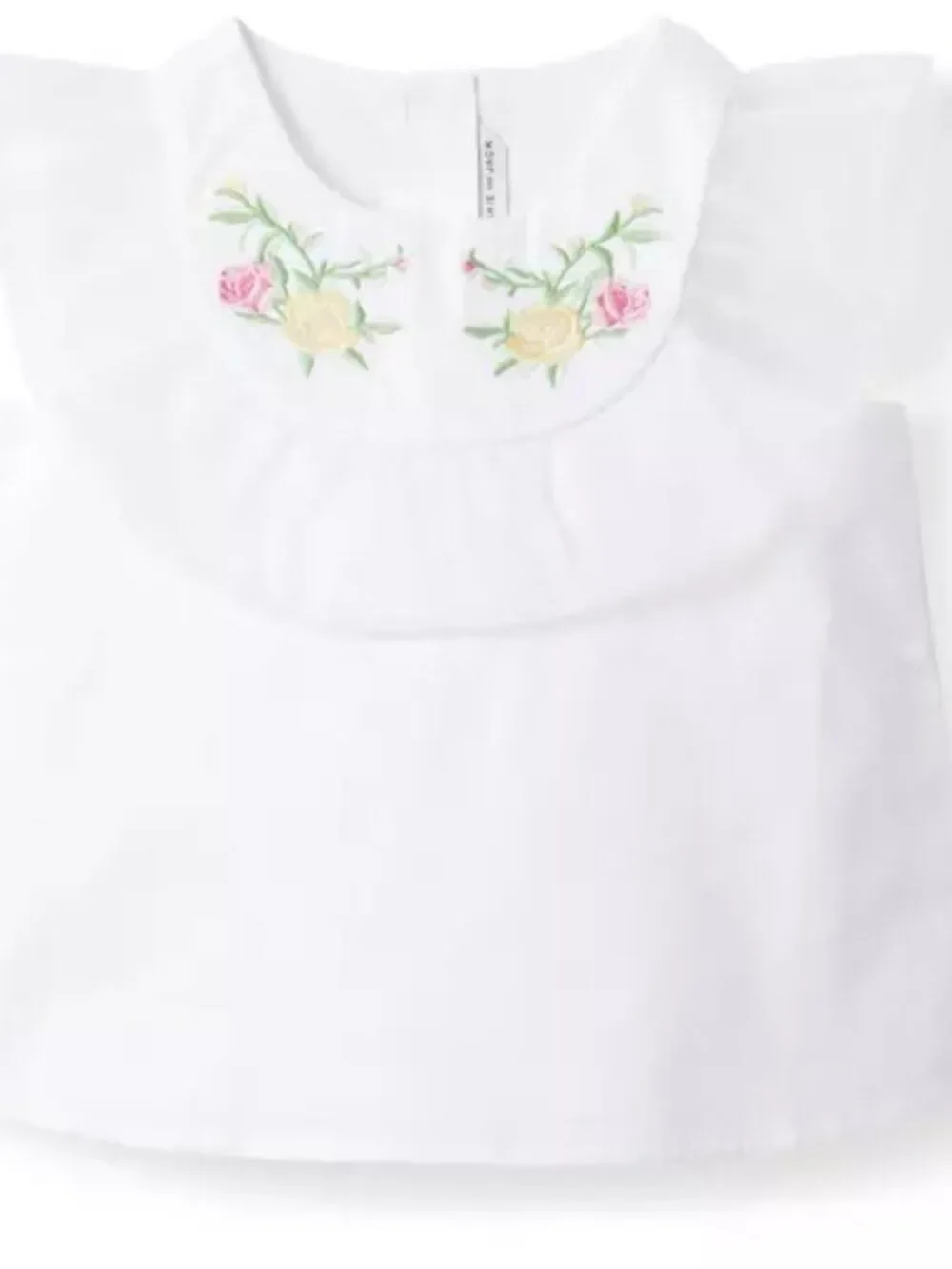 Janie and Jack Girl's Embroidered Organza Ruffle Top –  Girl Size 12 - NWT